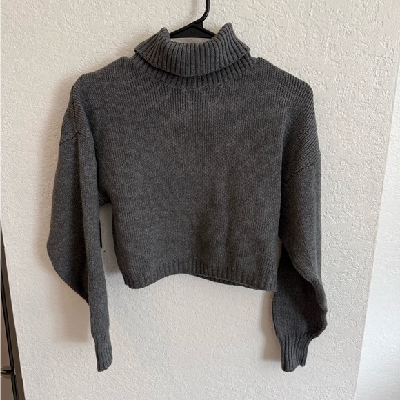 Vici Sweaters - Vici Charcoal Turtleneck Sweater